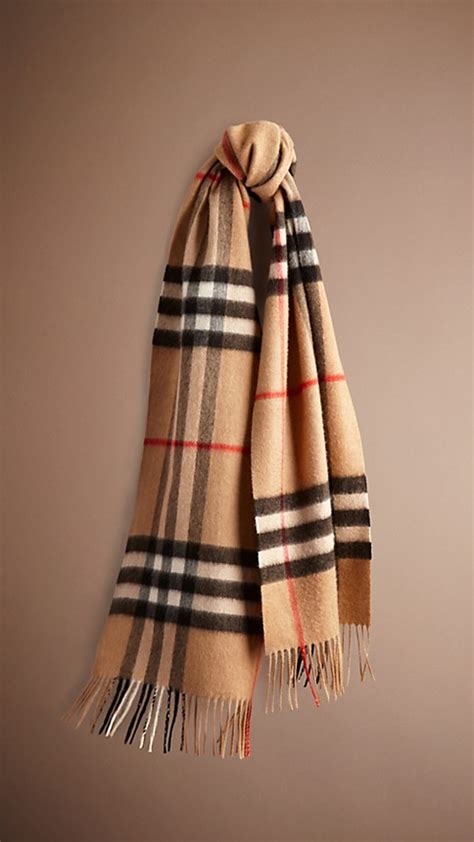 burberry heritage check scarf wool fringe lyst|Burberry Check Cashmere Scarf in Black .